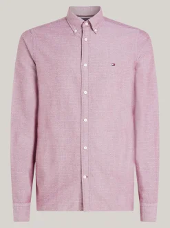 Koszule*Tommy Hilfiger Koszula O Wąskim Kroju Z Bawełny Dobby ROUGE