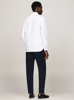 Koszule*Tommy Hilfiger Koszula O Wąskim Kroju Z Bawełny Dobby OPTIC WHITE