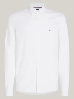 Koszule*Tommy Hilfiger Koszula O Wąskim Kroju Z Bawełny Dobby OPTIC WHITE