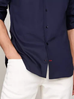 Koszule*Tommy Hilfiger Koszula O Wąskim Kroju Z Popeliny Wtechnologii Flex NAVY BLAZER