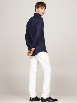 Koszule*Tommy Hilfiger Koszula O Wąskim Kroju Z Popeliny Wtechnologii Flex NAVY BLAZER