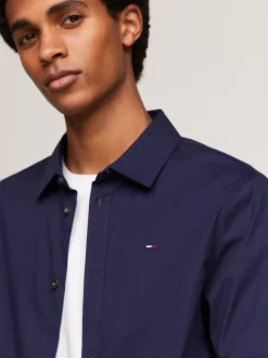 Koszule*Tommy Hilfiger Koszula O Wąskim Kroju Ze Stretchem BLACK IRIS