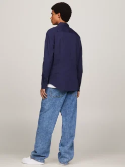 Koszule*Tommy Hilfiger Koszula O Wąskim Kroju Ze Stretchem BLACK IRIS