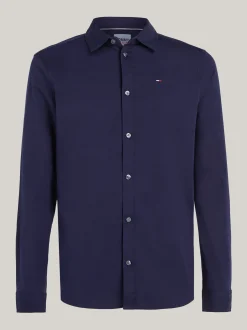 Koszule*Tommy Hilfiger Koszula O Wąskim Kroju Ze Stretchem BLACK IRIS