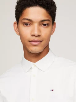 Koszule*Tommy Hilfiger Koszula O Wąskim Kroju Ze Stretchem CLASSIC WHITE
