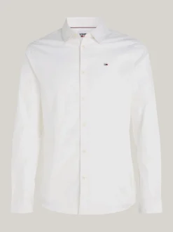 Koszule*Tommy Hilfiger Koszula O Wąskim Kroju Ze Stretchem CLASSIC WHITE