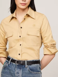 Koszule & Bluzki*Tommy Hilfiger Koszula O Wąskim Kroju Ze Stemplem TH Monogram BEECHWOOD
