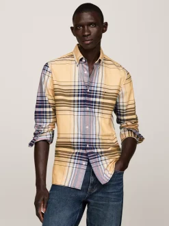 Koszule*Tommy Hilfiger Koszula Oxford O Regularnym Kroju W Kratę CITY YELLOW / MULTI