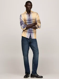 Koszule*Tommy Hilfiger Koszula Oxford O Regularnym Kroju W Kratę CITY YELLOW / MULTI