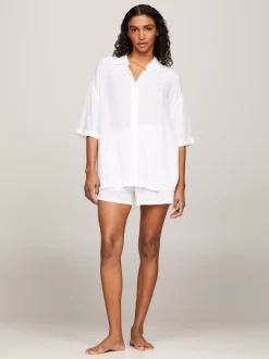 Stroje Kąpielowe*Tommy Hilfiger Koszula Plażowa TH Essential WHITE