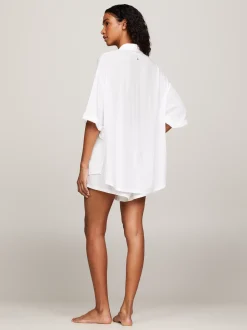 Stroje Kąpielowe*Tommy Hilfiger Koszula Plażowa TH Essential WHITE
