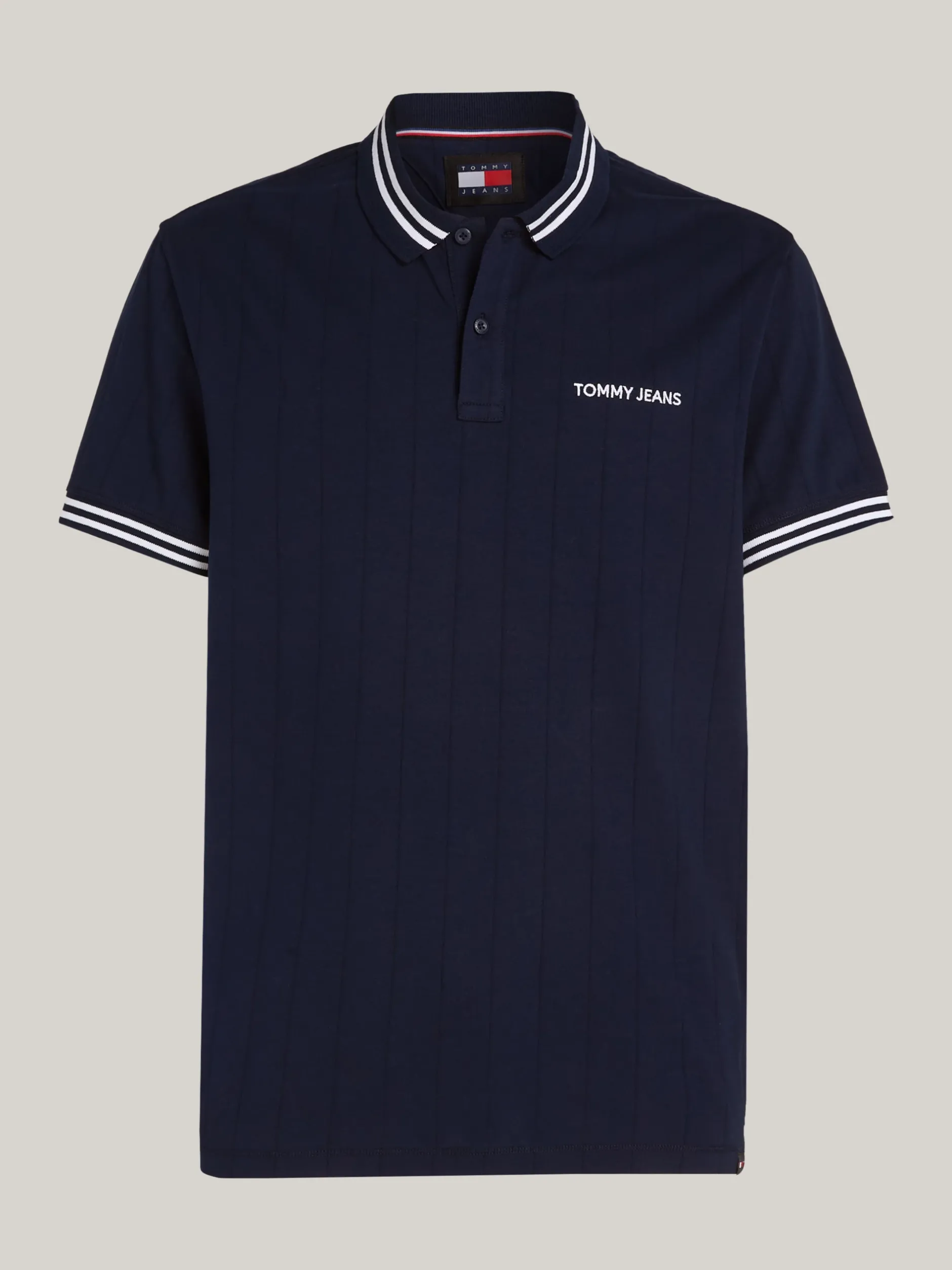 Koszulki Polo*Tommy Hilfiger Koszula Polo Classic Varsity W Paski DARK NIGHT NAVY