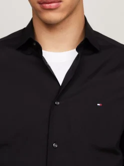 Koszule*Tommy Hilfiger Koszula Popelinowa TH Flex BLACK