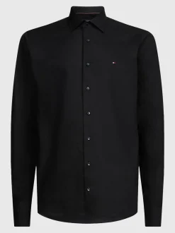 Koszule*Tommy Hilfiger Koszula Popelinowa TH Flex BLACK