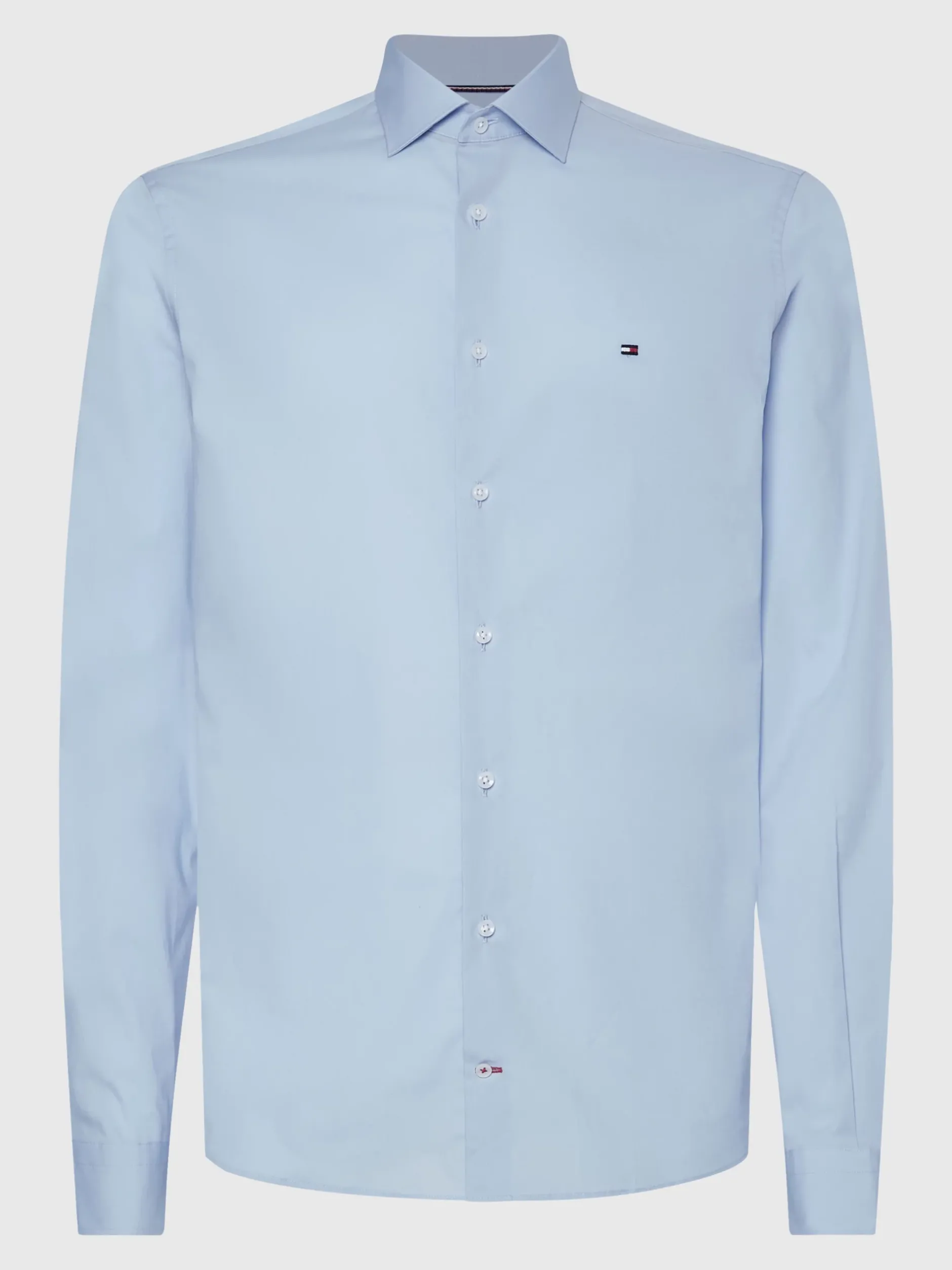 Koszule*Tommy Hilfiger Koszula Popelinowa TH Flex CUSTOM COLOR LIGHT BLUE