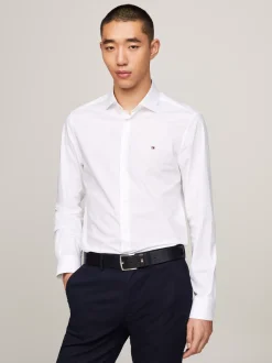 Koszule*Tommy Hilfiger Koszula Popelinowa TH Flex BRIGHT WHITE