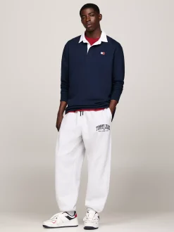 Koszulki Polo*Tommy Hilfiger Koszula Rugby O Kroju Oversize Z Naszywką DARK NIGHT NAVY