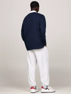 Koszulki Polo*Tommy Hilfiger Koszula Rugby O Kroju Oversize Z Naszywką DARK NIGHT NAVY