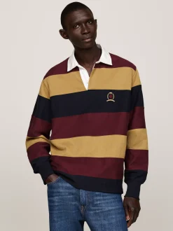 Bluzy Dresowe & Z Kapturem*Tommy Hilfiger Koszula Rugby Z Wyhaftowanym Emblematem MULTI
