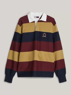 Bluzy Dresowe & Z Kapturem*Tommy Hilfiger Koszula Rugby Z Wyhaftowanym Emblematem MULTI