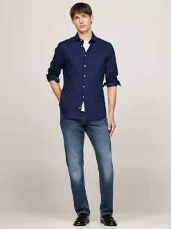 Koszule*Tommy Hilfiger Koszula Smart Casual Z Bawełny Dobby CARBON NAVY