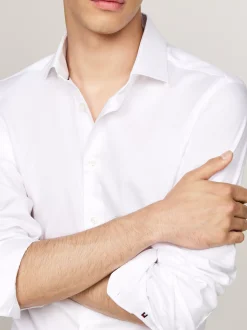Koszule*Tommy Hilfiger Koszula Smart Casual Z Bawełny Dobby TH OPTIC WHITE