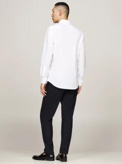 Koszule*Tommy Hilfiger Koszula Smart Casual Z Bawełny Dobby TH OPTIC WHITE