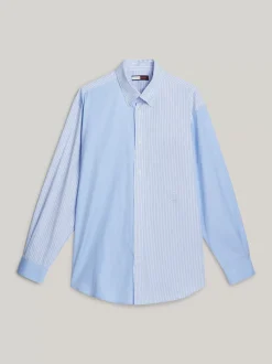Koszule & Bluzki*Tommy Hilfiger Koszula W Delikatne Prążki Z Emblematem VESSEL BLUE