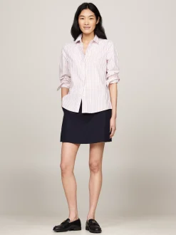 Koszule & Bluzki*Tommy Hilfiger Koszula W Kontrastowe Paski CLASSIC SHIRTING STP/ PINK