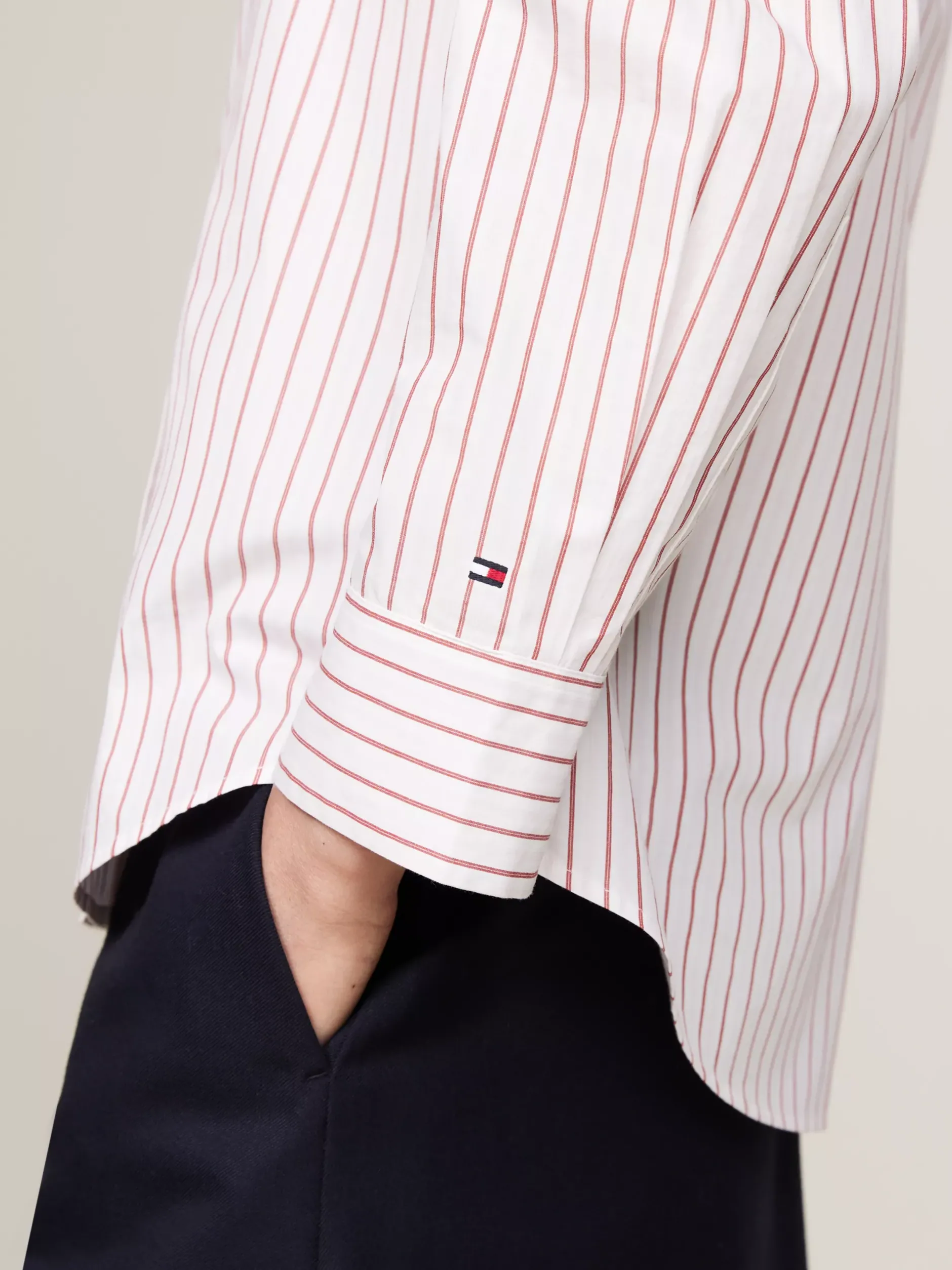 Koszule & Bluzki*Tommy Hilfiger Koszula W Kontrastowe Paski CLASSIC SHIRTING STP/ PINK