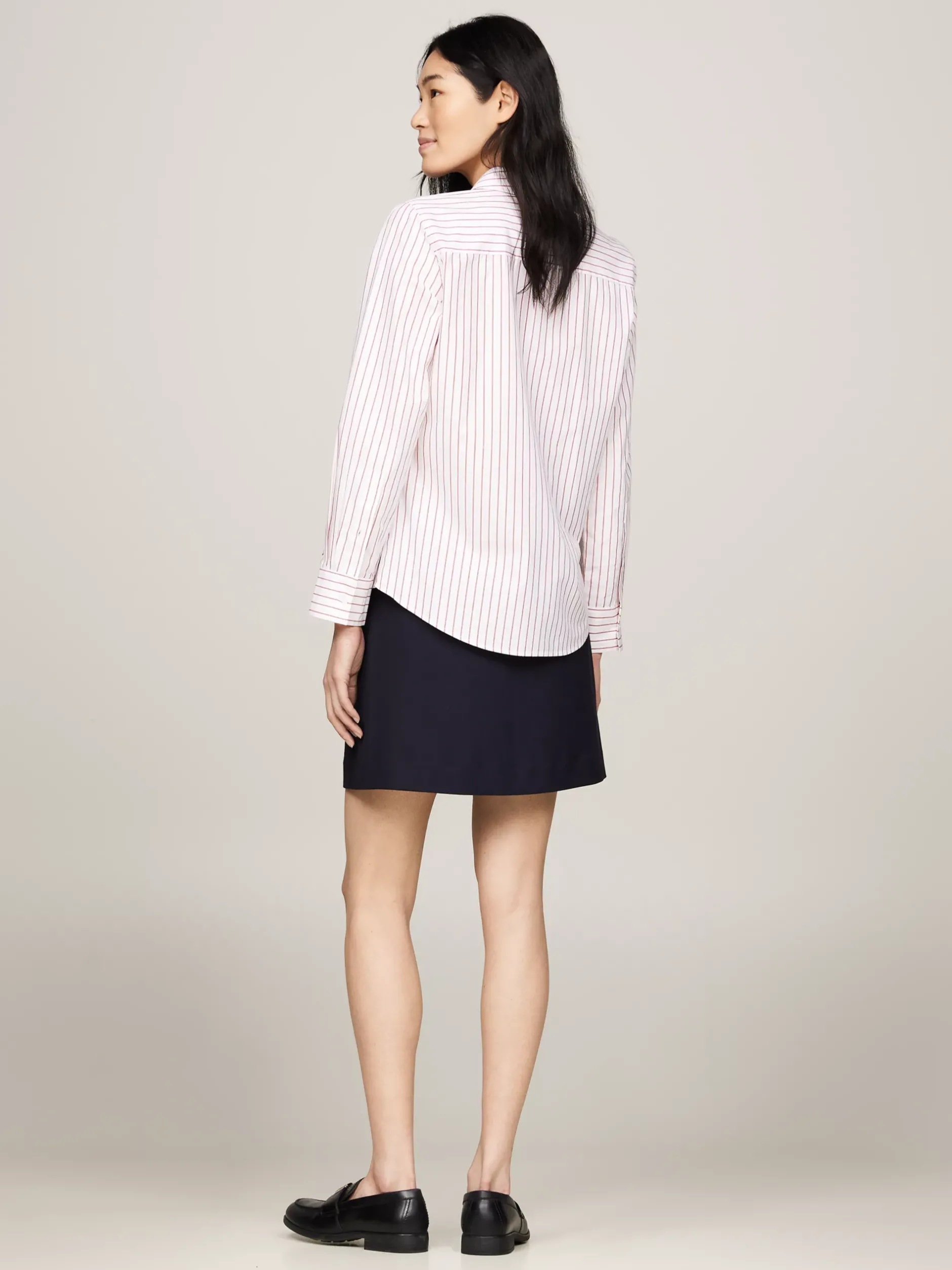 Koszule & Bluzki*Tommy Hilfiger Koszula W Kontrastowe Paski CLASSIC SHIRTING STP/ PINK