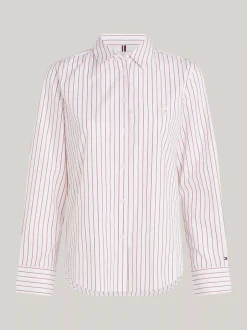 Koszule & Bluzki*Tommy Hilfiger Koszula W Kontrastowe Paski CLASSIC SHIRTING STP/ PINK