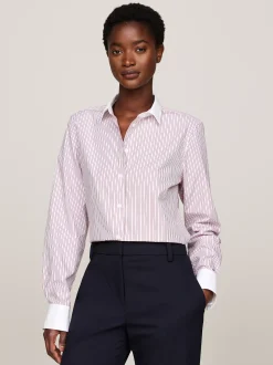 Koszule & Bluzki*Tommy Hilfiger Koszula W Kontrastowe Paski IVY STP/ PINK