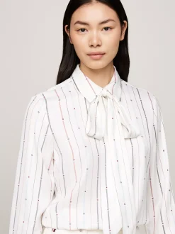 Koszule & Bluzki*Tommy Hilfiger Koszula We Wzór W Paski Z Motywem Flagi FOULARD FLAG STP/ MULTI