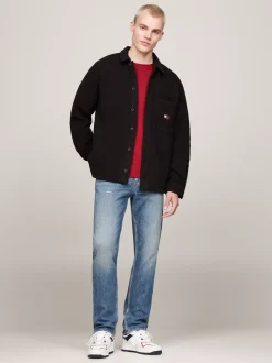 Koszule*Tommy Hilfiger Koszula Wierzchnia Z Futerkowej Dzianiny BLACK