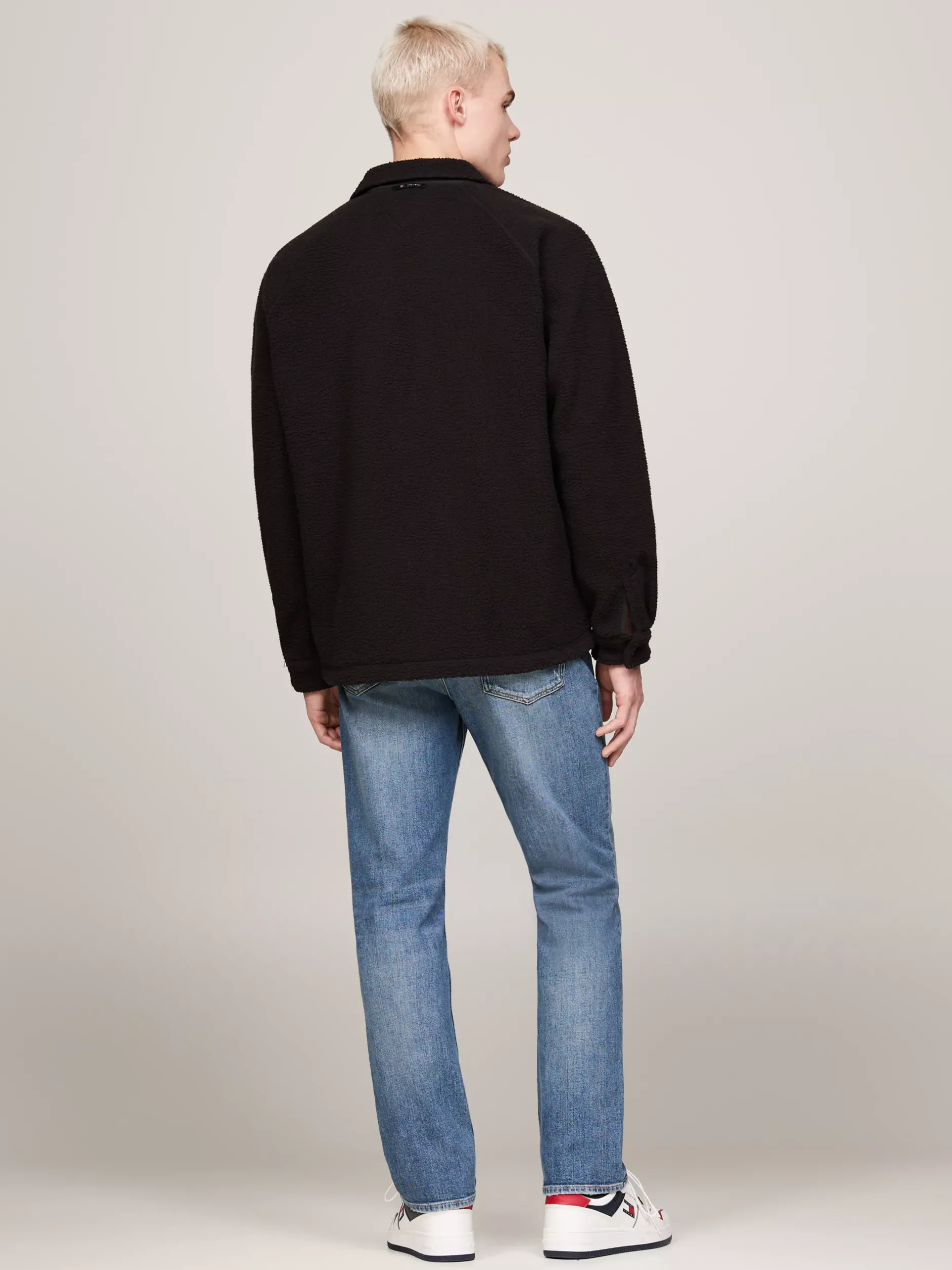 Koszule*Tommy Hilfiger Koszula Wierzchnia Z Futerkowej Dzianiny BLACK