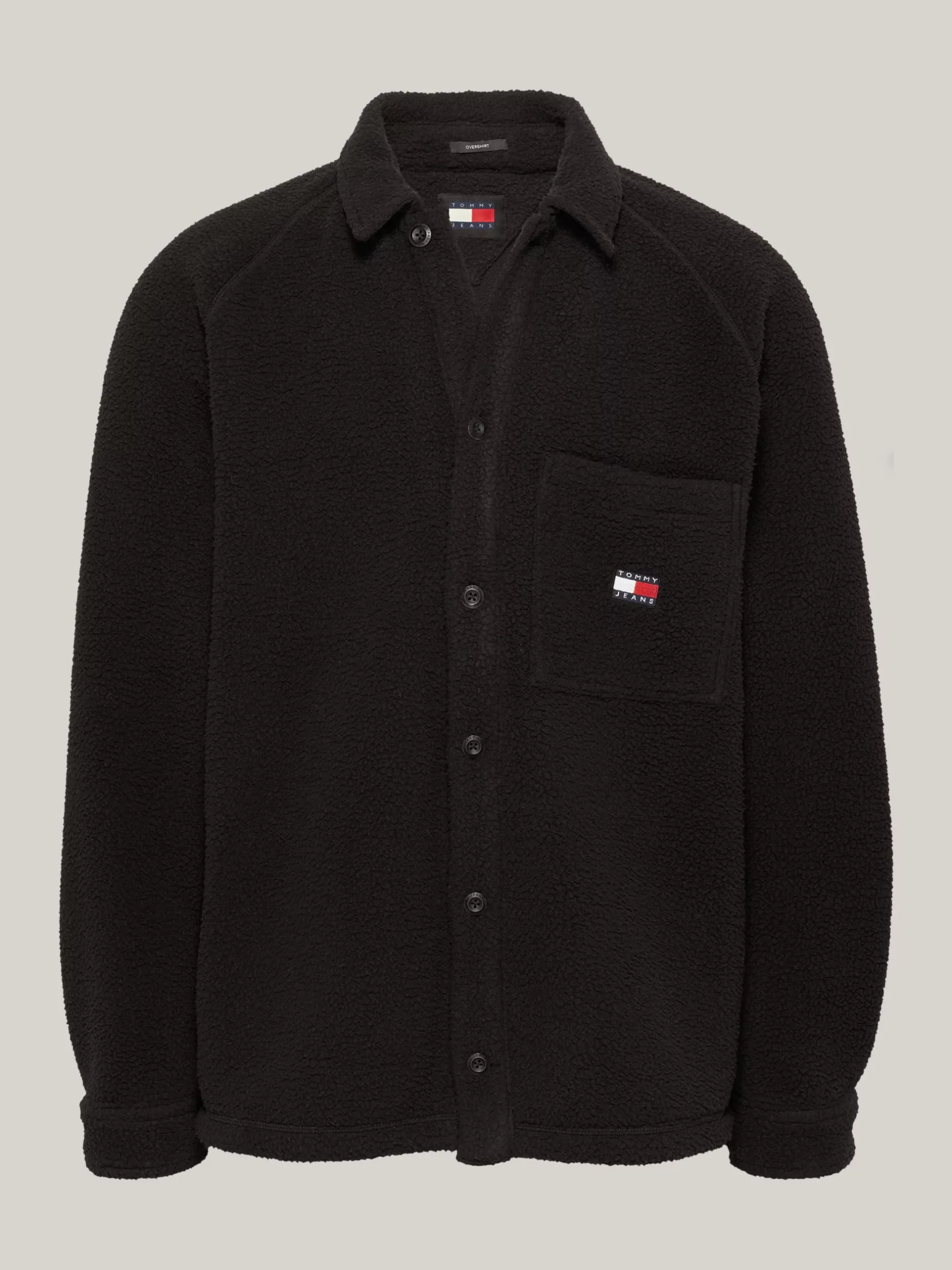 Koszule*Tommy Hilfiger Koszula Wierzchnia Z Futerkowej Dzianiny BLACK