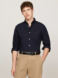 Koszule*Tommy Hilfiger Koszula Z Bawełny Oxford Farbowana Po Uszyciu DESERT SKY