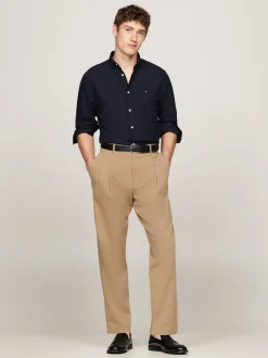 Koszule*Tommy Hilfiger Koszula Z Bawełny Oxford Farbowana Po Uszyciu DESERT SKY