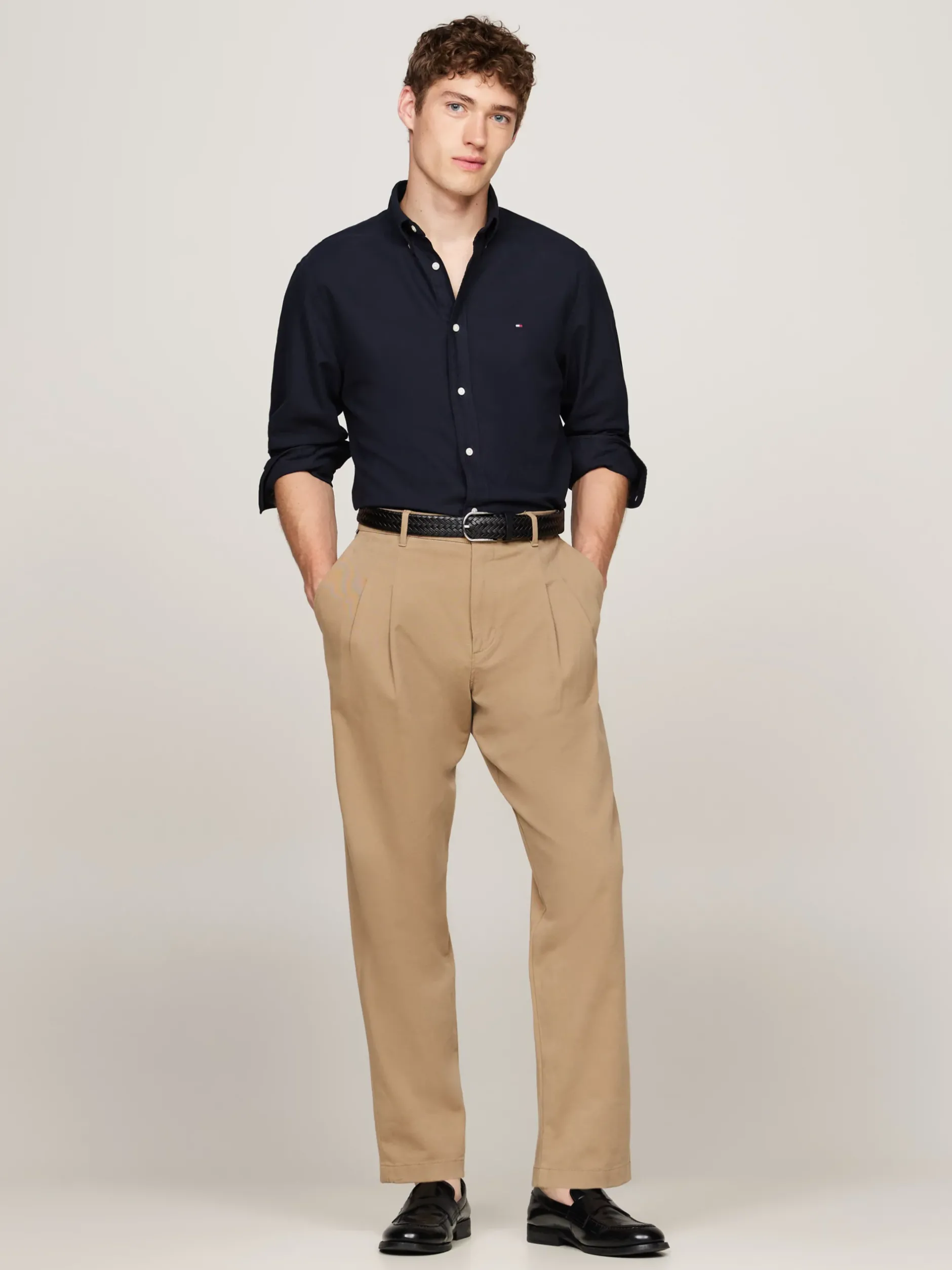 Koszule*Tommy Hilfiger Koszula Z Bawełny Oxford Farbowana Po Uszyciu DESERT SKY