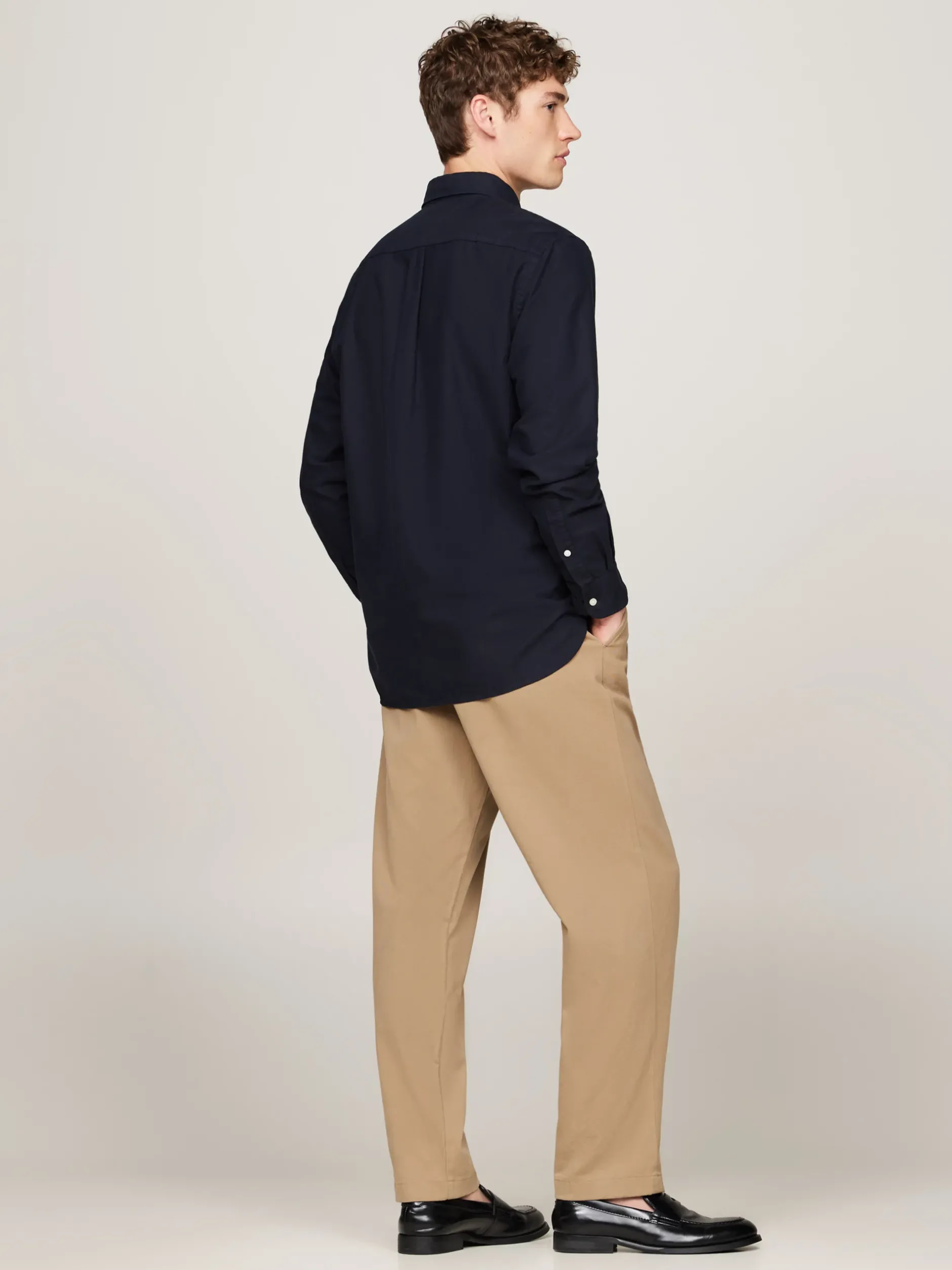 Koszule*Tommy Hilfiger Koszula Z Bawełny Oxford Farbowana Po Uszyciu DESERT SKY
