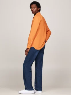 Koszule*Tommy Hilfiger Koszula Z Bawełny Oxford Farbowana Po Uszyciu AUTUMN ORANGE