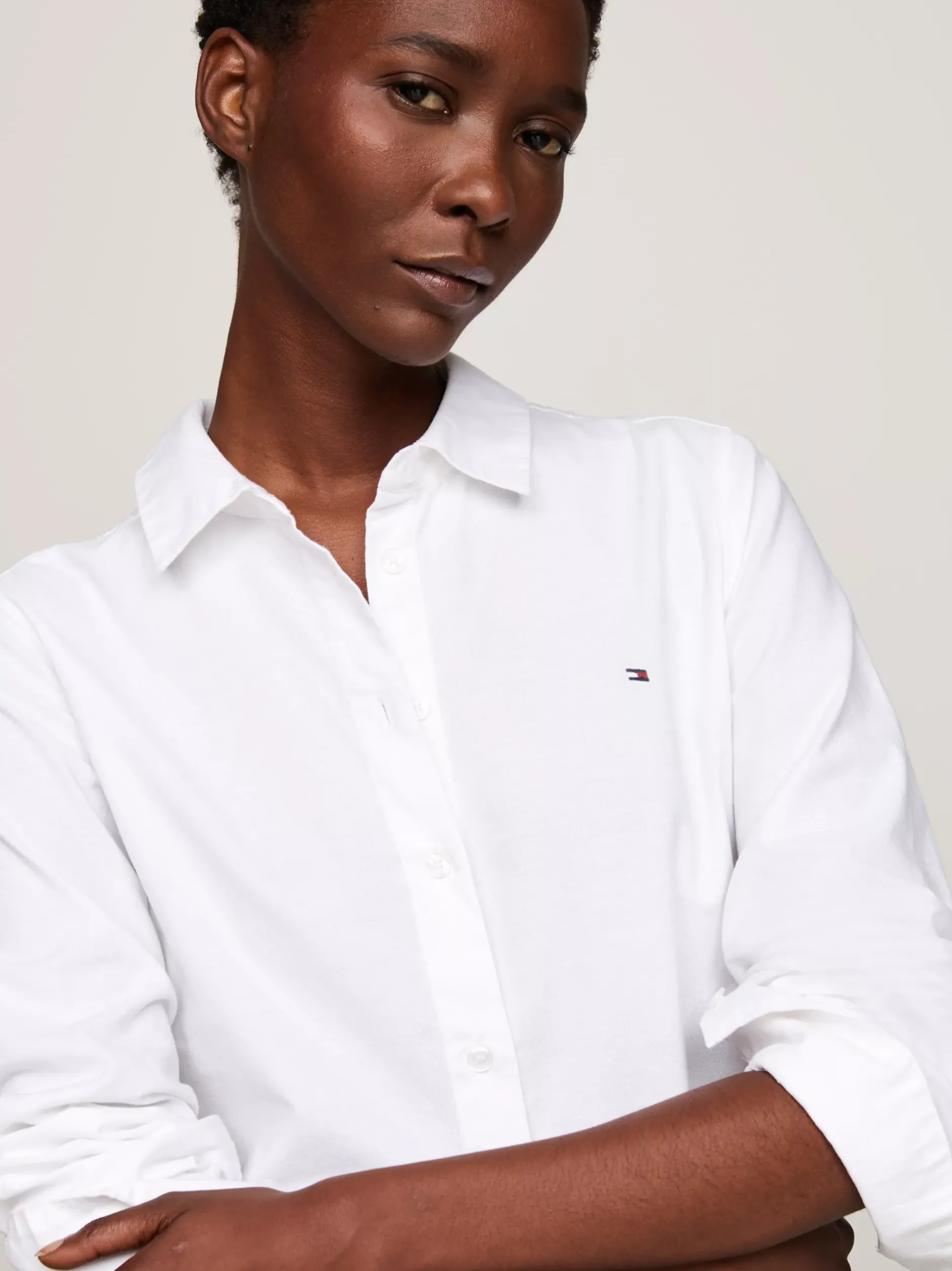 Koszule & Bluzki*Tommy Hilfiger Koszula Z Bawełny Oxford O Regularnym Kroju TH OPTIC WHITE
