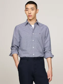 Koszule*Tommy Hilfiger Koszula Z Bawełny Oxford W Kratę Vichy DESERT SKY / CHECK