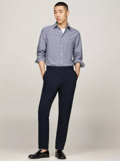 Koszule*Tommy Hilfiger Koszula Z Bawełny Oxford W Kratę Vichy DESERT SKY / CHECK