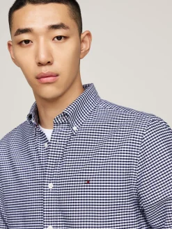 Koszule*Tommy Hilfiger Koszula Z Bawełny Oxford W Kratę Vichy DESERT SKY / CHECK