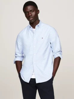 Koszule*Tommy Hilfiger Koszula Z Bawełny Oxford W Kratę Vichy CLOUDY BLUE / CHECK