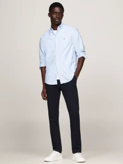 Koszule*Tommy Hilfiger Koszula Z Bawełny Oxford W Kratę Vichy CLOUDY BLUE / CHECK