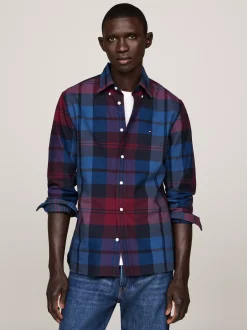 Koszule*Tommy Hilfiger Koszula Z Bawełny Oxford W Szkocką Kratę ROUGE / MULTI