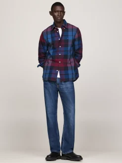 Koszule*Tommy Hilfiger Koszula Z Bawełny Oxford W Szkocką Kratę ROUGE / MULTI